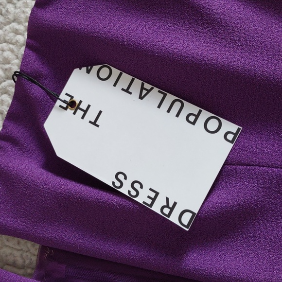 NWT Dress The Population Size Small Chloe Violet Strapless Mini Dress - Picture 3 of 16